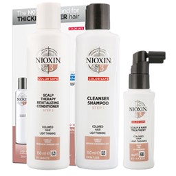 Bộ Dầu Gội Nioxin Số 3 Dành Cho Tóc Nhuộm, Thưa Mảnh Và Rụng Nhẹ