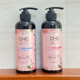 Dầu Gội Xả CHC X8 Collagen siêu mượt phục hồi tóc 500ml